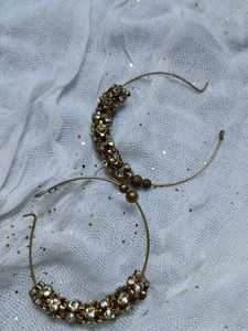 Sparkling Gold Hoop Earrings