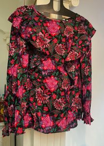 Floral Ruffle Top