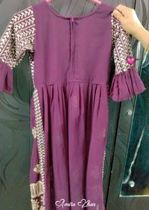 Very Beautiful Purple Colour Plazo Set