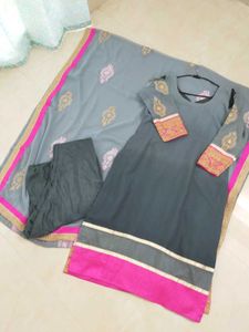 Elegant Embroidered Chudidar Kameez Suit