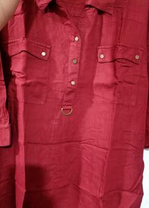 Gia Curves Maroon Shirt