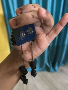 Black Long Earrings