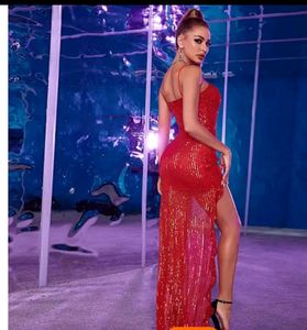 Red Sequin Dress