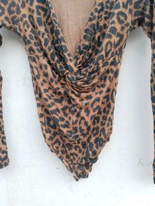 Leopard Branded Bodysuit Top.