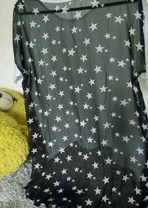 Stylish White &amp; Star Tunic Top