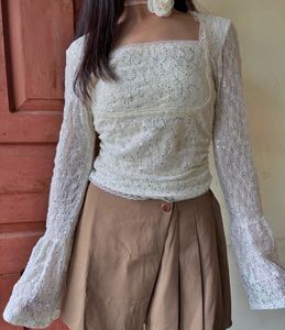 Pretty Lace Cream Top