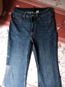 H&amp;M Flared Blue Jeans