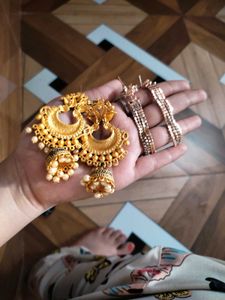 Pack Of 2 Earning Set Party Wear Combo No. Coin