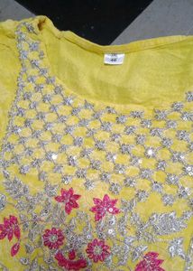 Ethnic Yellow Printed Kurta