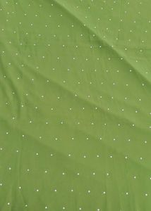 Elegant Green Saree with pearls work