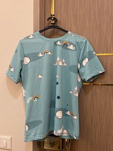 Cute Cloud Print Coord Set