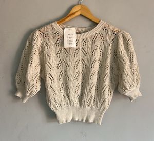 Crochet Puff Sleeve Top