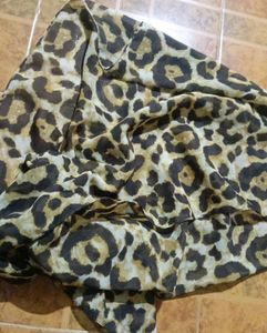 Cheeta Print Scarf N A Pair Of Vintage Bracelet