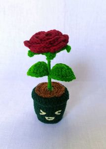 Handmade Crochet Flower Pot