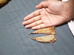 Women Golden Silk Earring