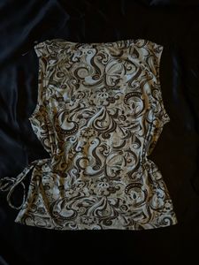 Paisley Print Y2K Top