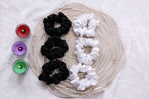 6 Pcs Satin Scrunchies Combo