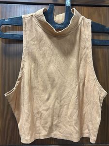 Ribbed Mock Neck Tank Top