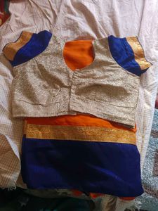 Offer 💥Festive Saree &amp; Blouse 🌟🧡💙🌟