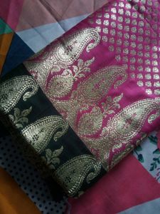 Pure Benarasi Saree(pink&amp; Green)