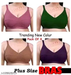 Trending Plus Size Bras - Pack of 4