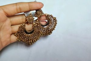 Oxidised Golden Jhumka