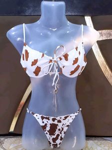 Moo-moo Print Sexy Bikini Set 👙 🐄