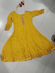 Mustered Colour Anarkali