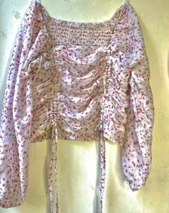 Floral Drawstring Blouse🌸