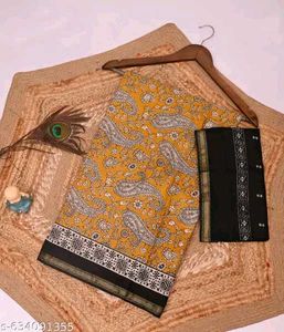 Elegant Yellow Printed Saree