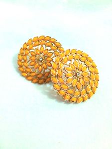 Meenakari Floral Statement Earrings