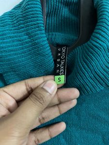 Teal Turtleneck Sweater
