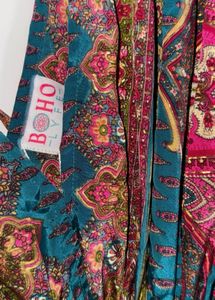 Boholyfe Radient Paisley Print  Boho Mini Dress