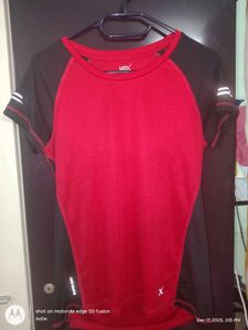 HRX Red & Black Active T-Shirt
