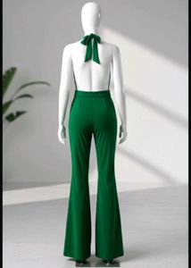 Green Halter Jumpsuit