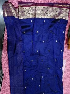 Elegant Blue Silk Saree