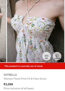 sotbella floral halter sundress m size
