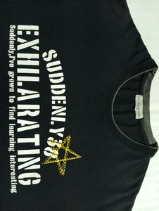 Men black T-shirt