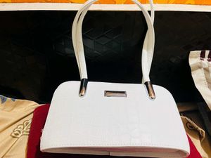 White Croc Shoulder Bag New Wdt Tag