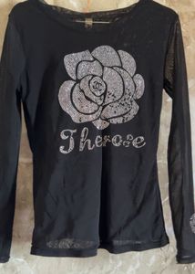 Black Sequin Top