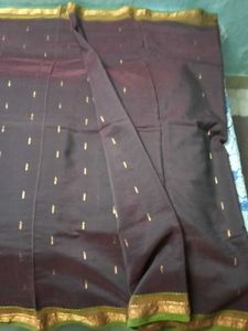 GentlyUsed KanchiPattu Saree with Stiched Blouse