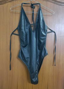 Faux leather Bodysuit