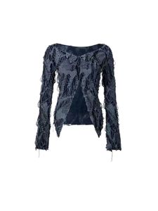Lace Detail Open Front Top