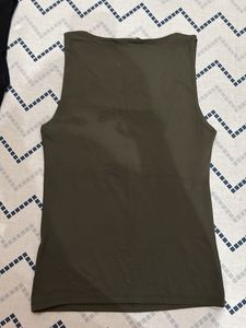Olive Colour sleeveless Top