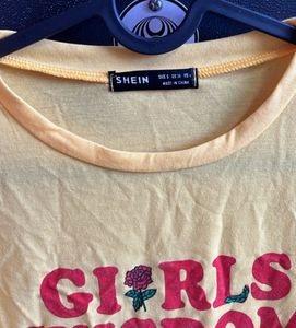 Shein Girls Wisdom Graphic Tee-boxy fit
