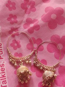 Silver Polish Jumka Earings