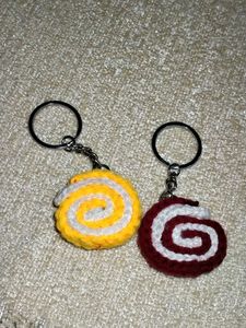 Cute Swirl Keychain four pcs