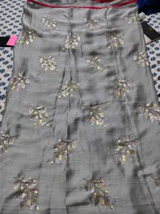 Grey Work Saree