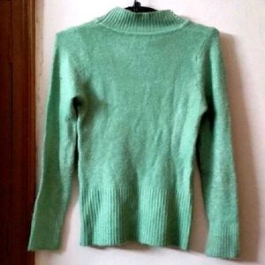 Mint Green Beaded Knit Sweater
