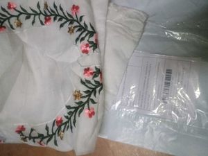 ✨ Beautiful Embroidered Unstitched Cotton Suit for